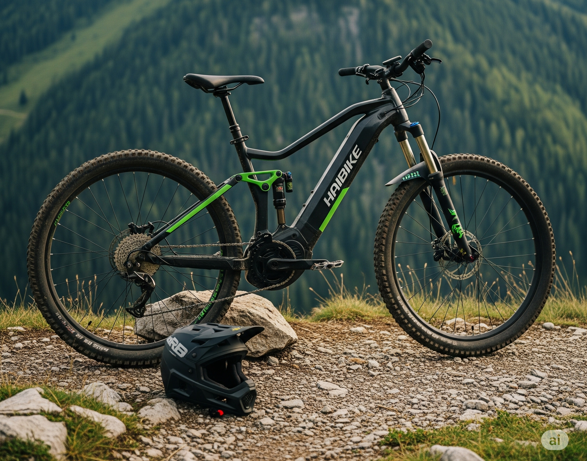 rower e-bike e-goral z kaskiem